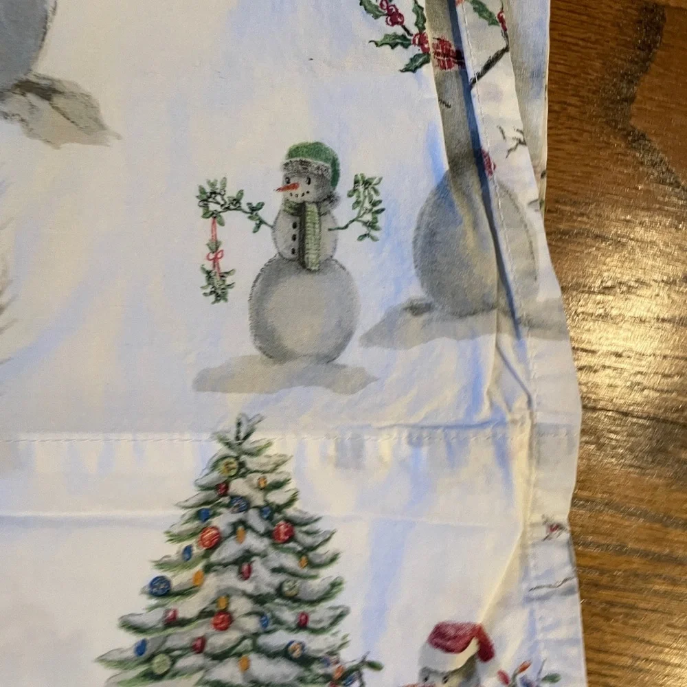 Pottery barn snowman full size sheet set
